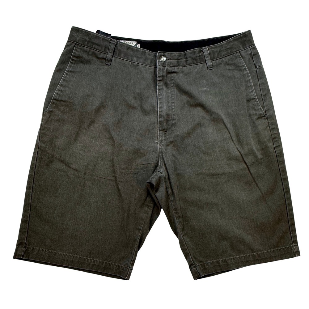Volcom Chino Shorts Mens 36 Grey Excellent Frickin Modern Stretch Skate